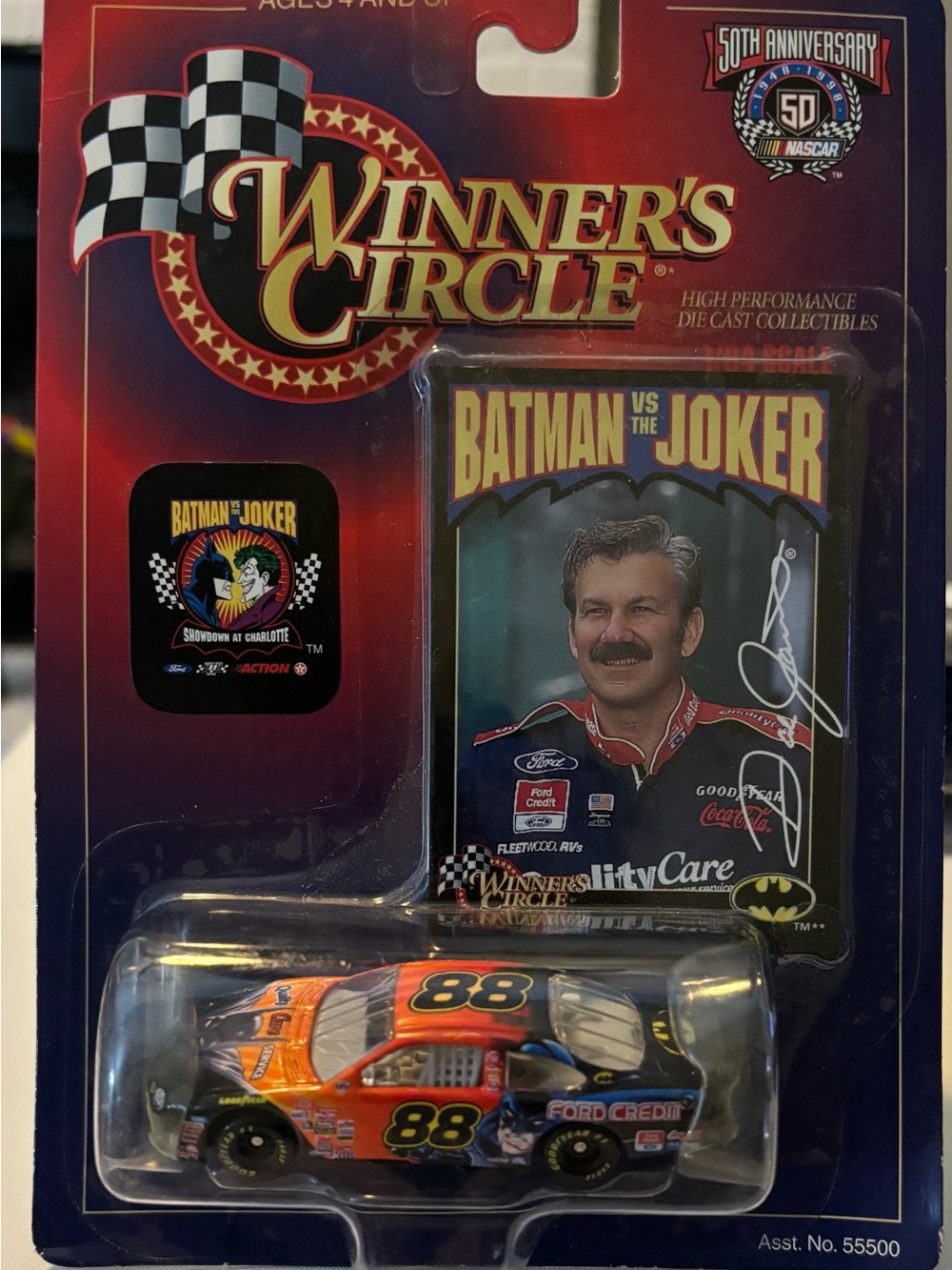 Vintage 1998 Winner's Circle Dale Jarrett #88 Batman vs The Joker Ford Taurus